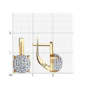 Серьги Diamant - Серебро 925, Фианит (арт. 93-120-01827-1)