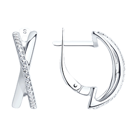 Серьги SOKOLOV - Серебро 925, Фианит (арт. 94022220)