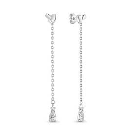 Серьги Аквамарин - Серебро 925, Фианит (арт. 48947А.5)