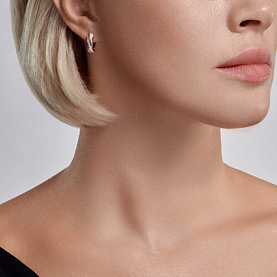 Серьги Diamant - Золото 585, Фианит (арт. 51-120-02019-1)