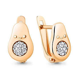 Серьги Аквамарин - Серебро 925, Фианит (арт. 49338А.6)