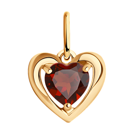 Подвеска SOKOLOV - Золото 585, Гранат (арт. 731492)