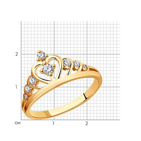 Кольцо SOKOLOV - Серебро 925, Фианит (арт. 93010486)