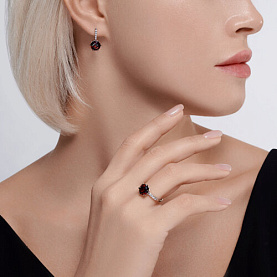 Кольцо SOKOLOV - Серебро 925, Синтетический ситалл , Фианит (арт. 92014372)