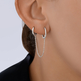 Серьга SOKOLOV - Серебро 925, Фианит (арт. 94170367)