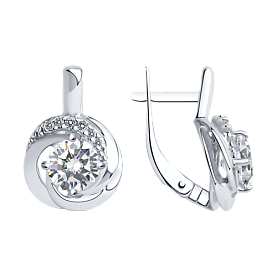 Серьги SOKOLOV - Серебро 925, Фианит (арт. 94023024)