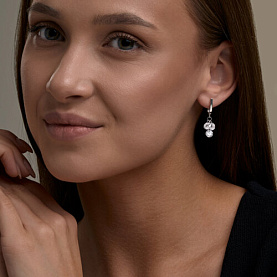 Серьги Diamant - Серебро 925, Фианит (арт. 94-121-00221-1)