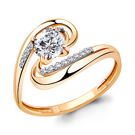 Кольцо Аквамарин - Серебро 925, Фианит (арт. 65205А.6)