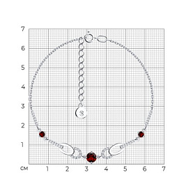 Браслет SOKOLOV - Серебро 925, Гранат, Фианит (арт. 92050105)