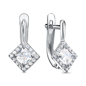 Серьги Иллада - Серебро 925, Фианит (арт. с122643)