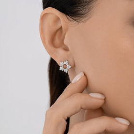 Серьги SOKOLOV - Серебро 925, Фианит (арт. 94027077)