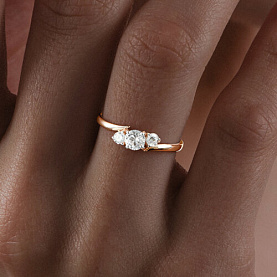 Кольцо SOKOLOV - Золото 375, Фианит (арт. 31-110-00094-1)