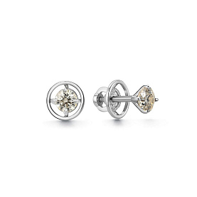 Серьги Дар - Серебро 925, Синтетический муассанит (арт. С-2450рс1620)