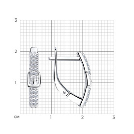 Серьги Diamant - Серебро 925, Фианит (арт. 94-120-00792-1)