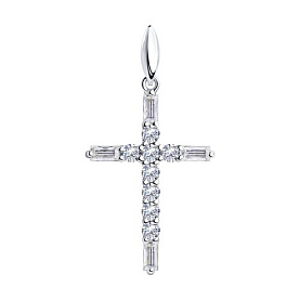 Подвеска SOKOLOV - Серебро 925, Фианит (арт. 94031380)