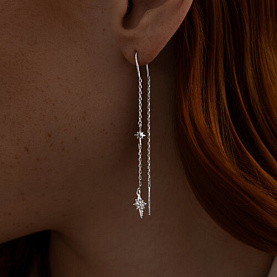 Серьги SOKOLOV - Серебро 925, Фианит (арт. 94025872)