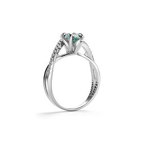 Кольцо Дар - Серебро 925, Синтетический муассанит (арт. К-5157рс1613900)
