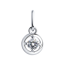 Подвеска SOKOLOV - Серебро 925, Фианит (арт. 94031417)