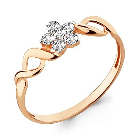 Кольцо Аквамарин - Серебро 925, Фианит (арт. 68002А.6)