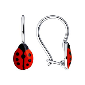 Серьги SOKOLOV - Серебро 925, Эмаль (арт. 94024301)