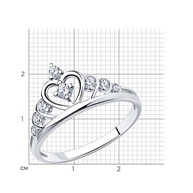 Кольцо SOKOLOV - Серебро 925, Фианит (арт. 94011483)