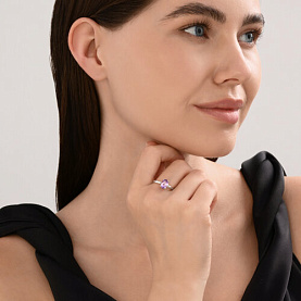 Кольцо SOKOLOV - Серебро 925, Аметист (арт. 92014645)