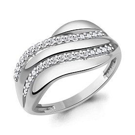 Кольцо Аквамарин - Серебро 925, Фианит (арт. 600801А.5)