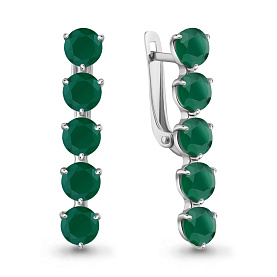 Серьги Аквамарин - Серебро 925, Агат (арт. 4706809.5)