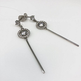 Серьги Галатея - Серебро 925, Фианит (арт. 3475.1)