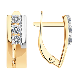 Серьги SOKOLOV - Золото 375, Фианит (арт. 027246-4)