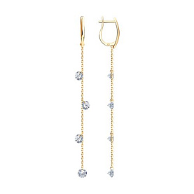 Серьги SOKOLOV - Серебро 925, Фианит (арт. 93021063)