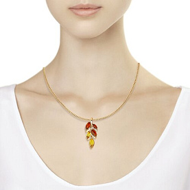 Подвеска SOKOLOV - Серебро 925, Янтарь (арт. 83030355)