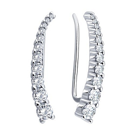 Серьги SOKOLOV - Серебро 925, Фианит (арт. 94027792)