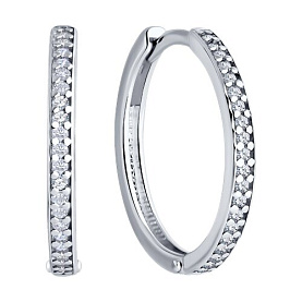 Серьги SOKOLOV - Серебро 925, Фианит (арт. 94026681)