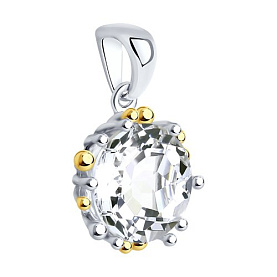Подвеска SOKOLOV - Серебро 925, Горный хрусталь (арт. 92030537)