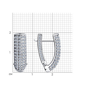 Серьги SOKOLOV - Серебро 925, Фианит (арт. 94023939)