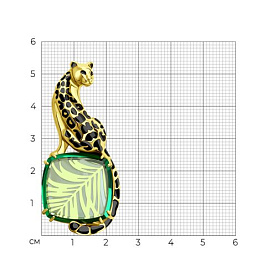 Брошь Diamant - Серебро 925, Эмаль (арт. 93-140-01672-1)