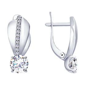 Серьги Diamant - Серебро 925, Фианит (арт. 94-120-01222-1)