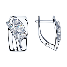 Серьги SOKOLOV - Серебро 925, Фианит (арт. 94023455)