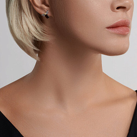 Серьги SOKOLOV - Серебро 925, Раухтопаз, Фианит (арт. 92022816)