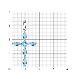 Подвеска SOKOLOV - Серебро 925, Топаз (арт. 92030508)