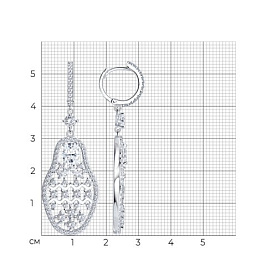 Серьги Diamant - Серебро 925, Фианит (арт. 94-121-00276-1)