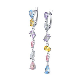 Серьги SOKOLOV - Серебро 925, Фианит (арт. 94026619)