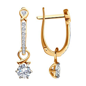 Серьги SOKOLOV - Золото 585, Фианит (арт. 0200291)