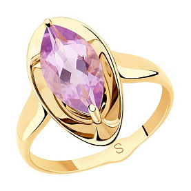 Кольцо SOKOLOV - Золото 585, Аметист (арт. 715531)