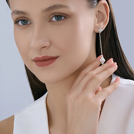 Серьги SOKOLOV - Серебро 925, Фианит (арт. 94027274)