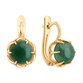 Серьги SOKOLOV - Серебро 925, Жадеит (арт. 83020461)