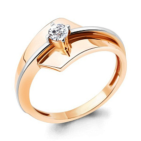 Кольцо Аквамарин - Серебро 925, Фианит (арт. 67141А.6)