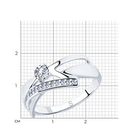 Кольцо SOKOLOV - Серебро 925, Фианит (арт. 94012823)