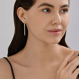 Серьги Diamant - Серебро 925, Фианит (арт. 94-122-02261-1)